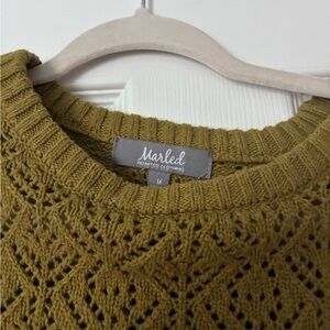 Marled Women's Knit Sweater in Olive